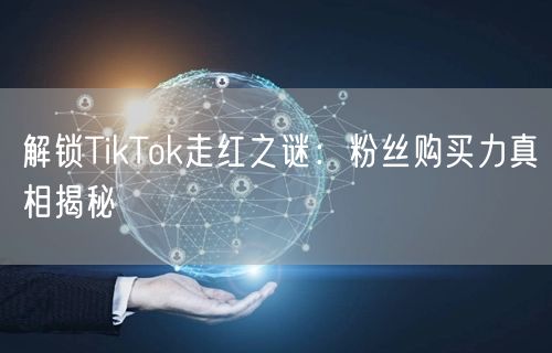 解锁TikTok走红之谜：粉丝购买力真相揭秘