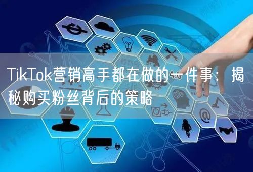 TikTok营销高手都在做的一件事：揭秘购买粉丝背后的策略