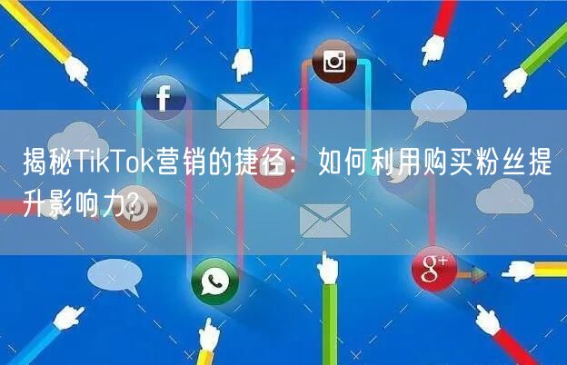 揭秘TikTok营销的捷径：如何利用购买粉丝提升影响力?