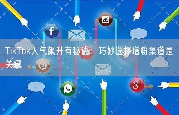 TikTok人气飙升有秘诀：巧妙选择增粉渠道是关键