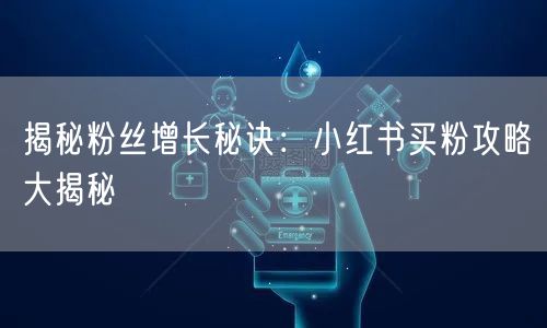 揭秘粉丝增长秘诀：小红书买粉攻略大揭秘