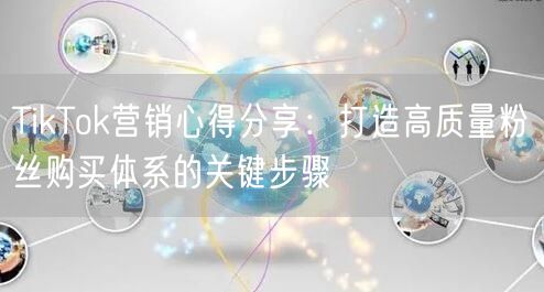 TikTok营销心得分享：打造高质量粉丝购买体系的关键步骤