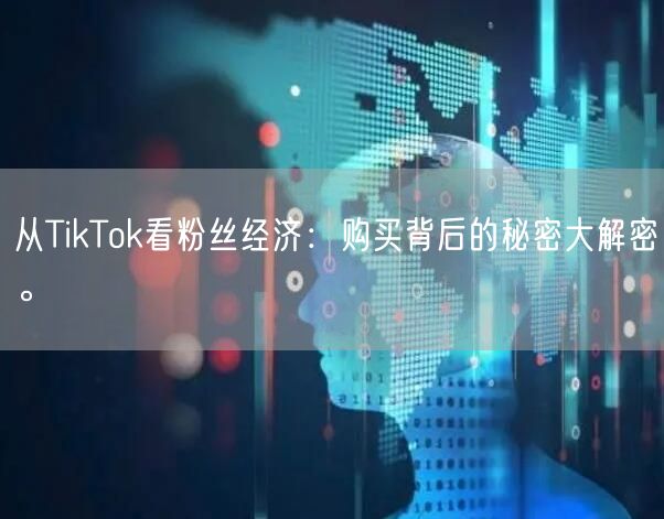 从TikTok看粉丝经济：购买背后的秘密大解密。