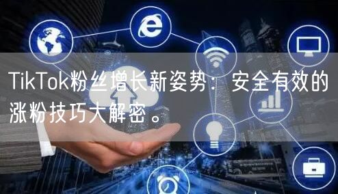 TikTok粉丝增长新姿势：安全有效的涨粉技巧大解密。