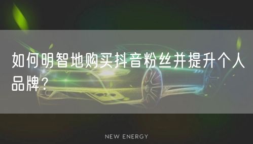 如何明智地购买抖音粉丝并提升个人品牌？