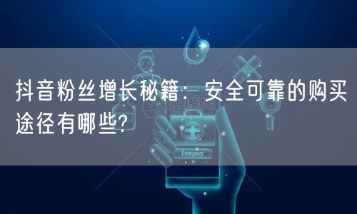 抖音粉丝增长秘籍：安全可靠的购买途径有哪些?