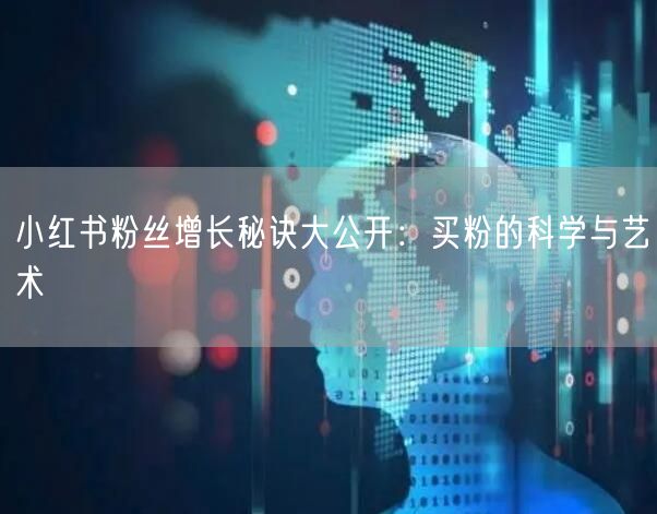 小红书粉丝增长秘诀大公开：买粉的科学与艺术