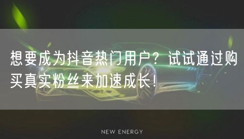 想要成为抖音热门用户？试试通过购买真实粉丝来加速成长！