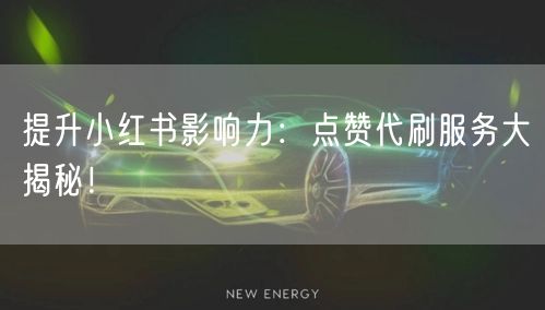 提升小红书影响力：点赞代刷服务大揭秘！