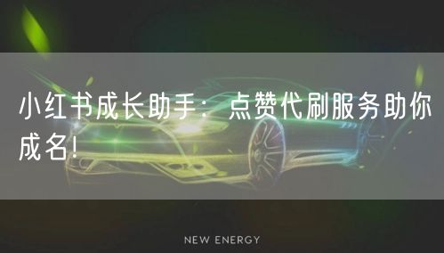 小红书成长助手：点赞代刷服务助你成名！