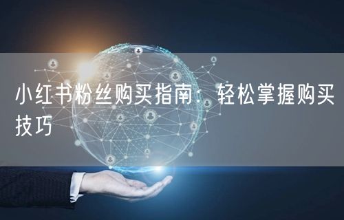 小红书粉丝购买指南：轻松掌握购买技巧