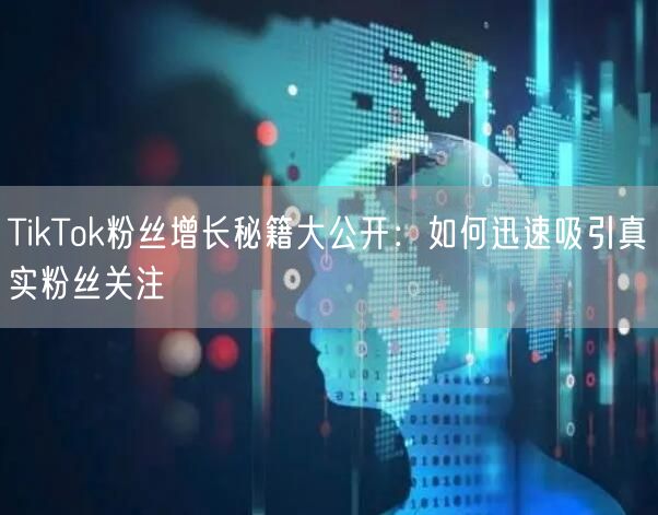 TikTok粉丝增长秘籍大公开：如何迅速吸引真实粉丝关注